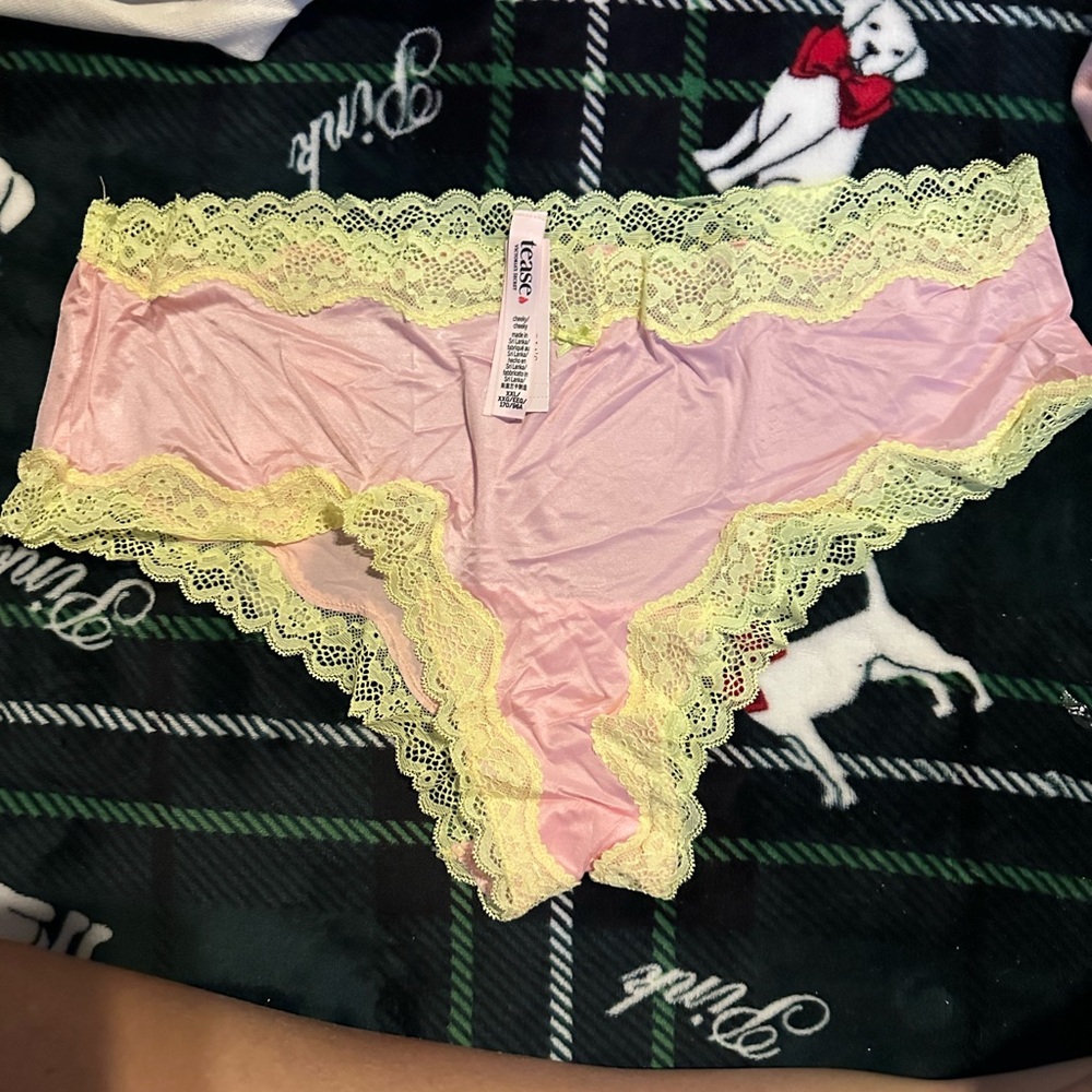 Victoria’s Secret Tease Cheeky Lace Panty stretchy, soft moderate coverage